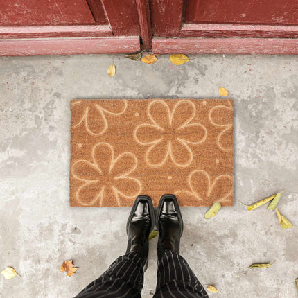 Door mat coconut flowers