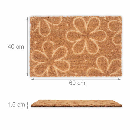 Door mat coconut flowers
