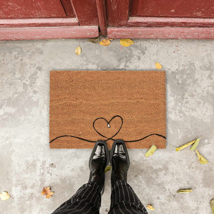 Door mat coconut heart