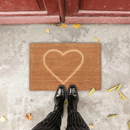 Door mat coconut heart