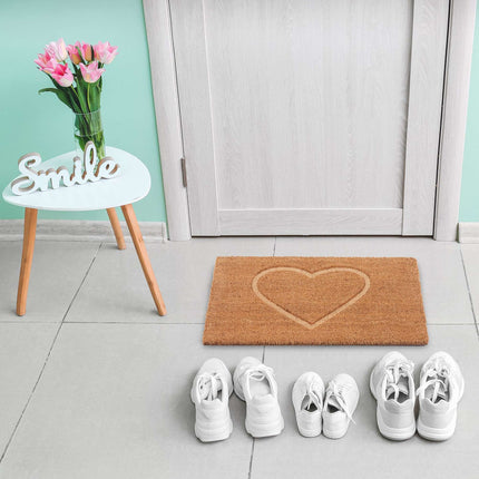 Door mat coconut heart
