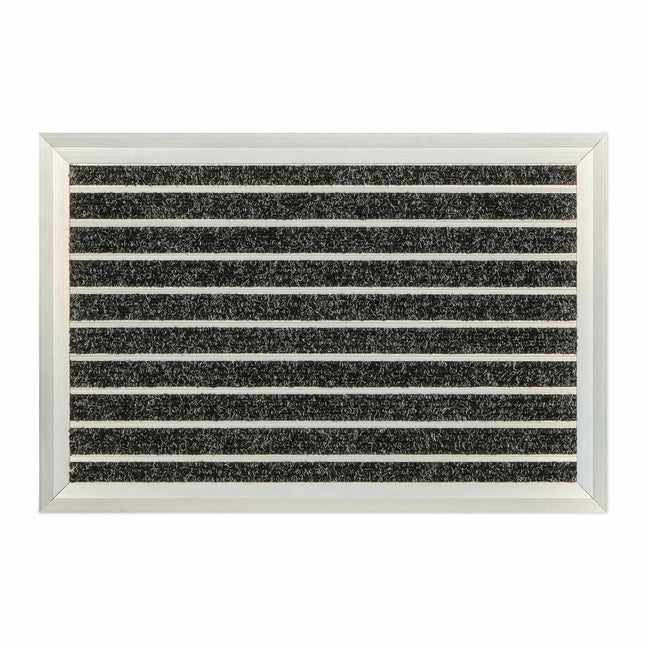Doormat in aluminum black