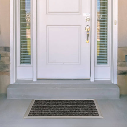 Doormat in aluminum black