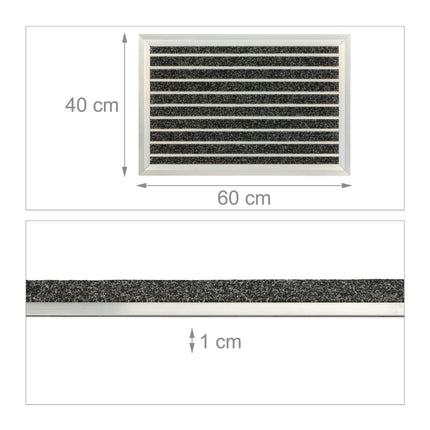 Doormat in aluminum black