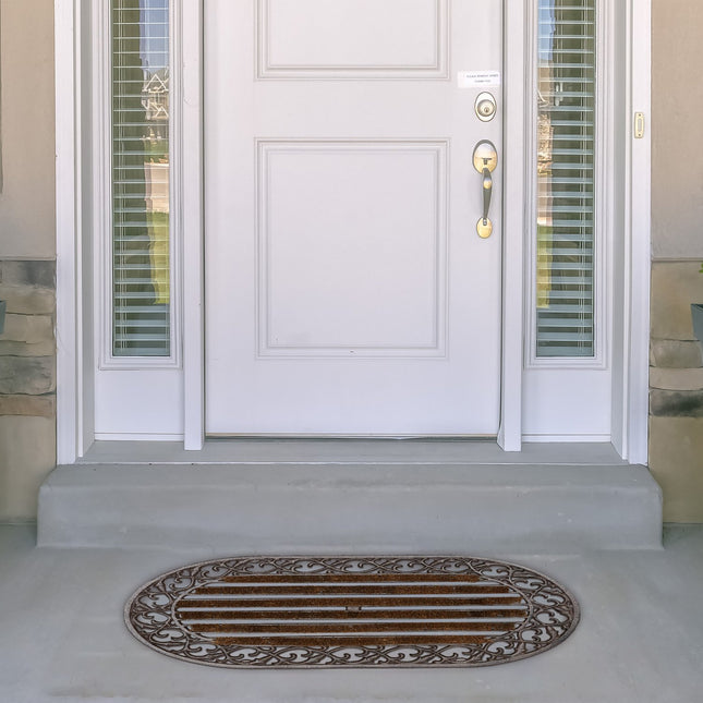 Door mat in cast iron