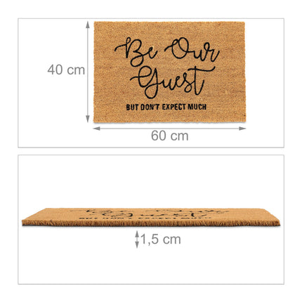 Doormat in coconut "Be Our Guest
