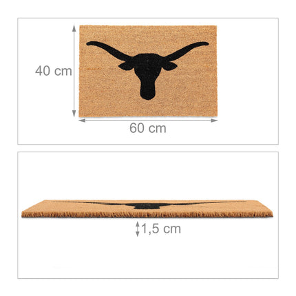 Door mat in coconut "Bull