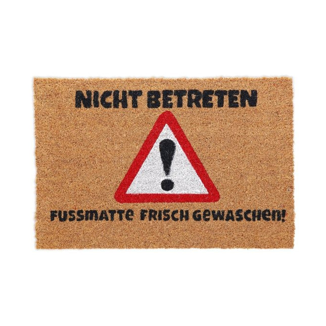 Door mat in coconut "Do not enter."