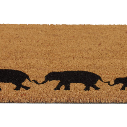 Doormat in coconut Elephants