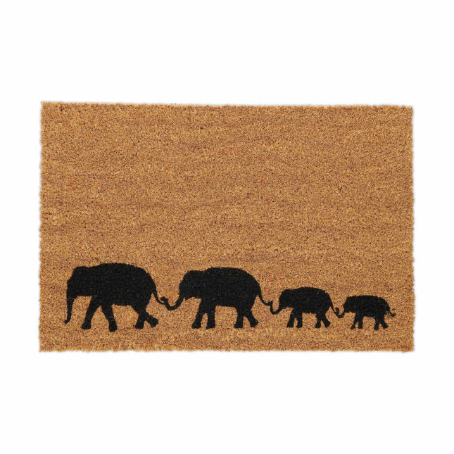 Doormat in coconut Elephants