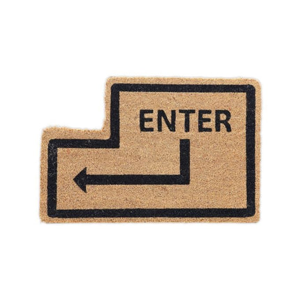Door mat in coconut Enter
