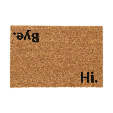 Door mat in coconut "Hello. Bye."