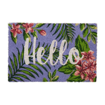 Door mat in coconut Hello