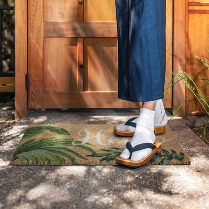 Door mat in coconut "Hello