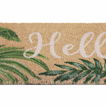Door mat in coconut "Hello