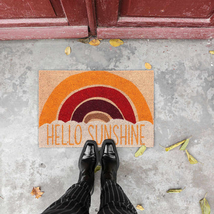 Door mat in coconut "Hello Sunshine