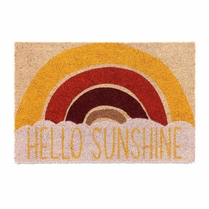 Door mat in coconut "Hello Sunshine