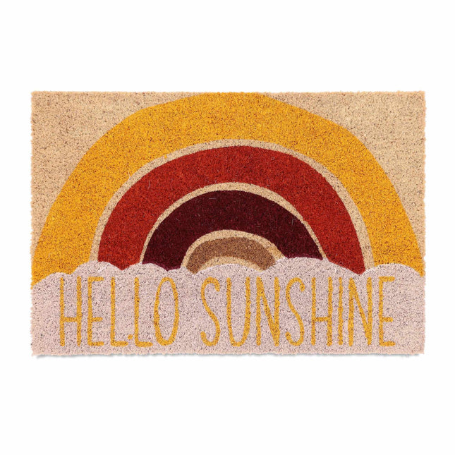 Door mat in coconut "Hello Sunshine