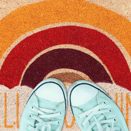 Door mat in coconut "Hello Sunshine
