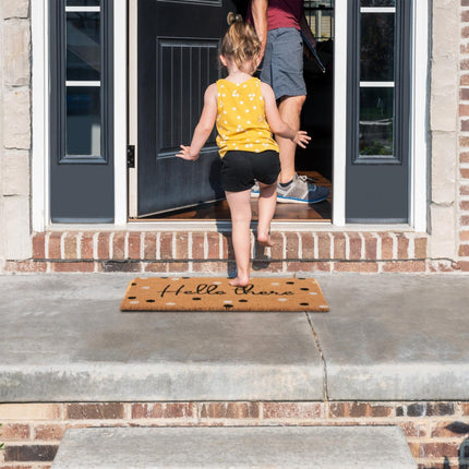 Door mat in coconut "Hello there"