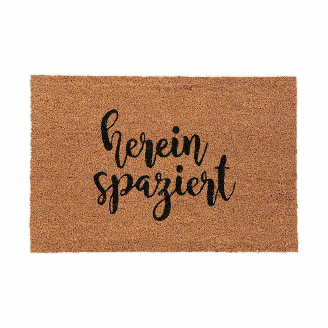 Door mat in coconut Hereinspaziert