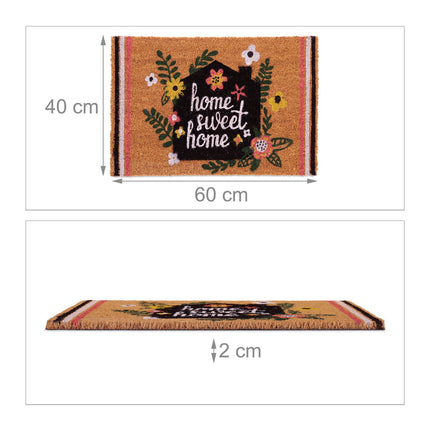 Door mat in coconut Home Sweet Home