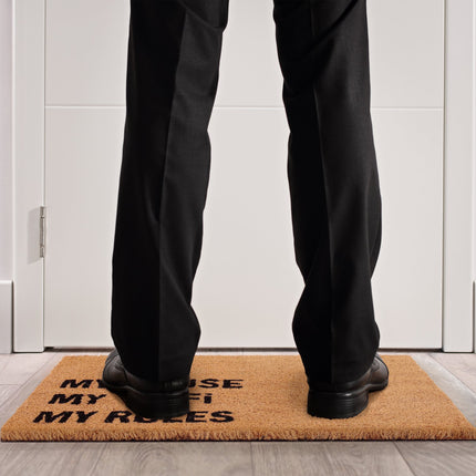 Door mat in coconut "MY WiFi MY RULES"