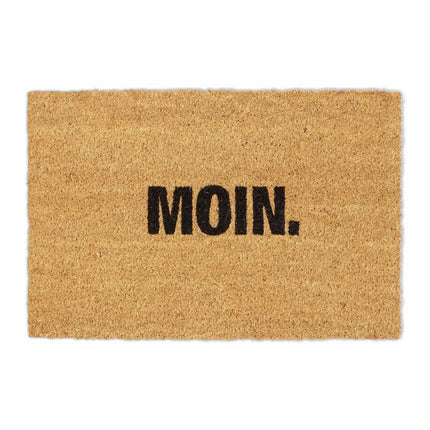 Door mat in coconut "Moin."