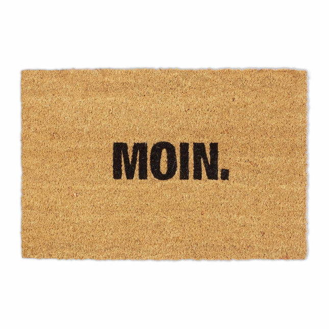 Door mat in coconut "Moin."