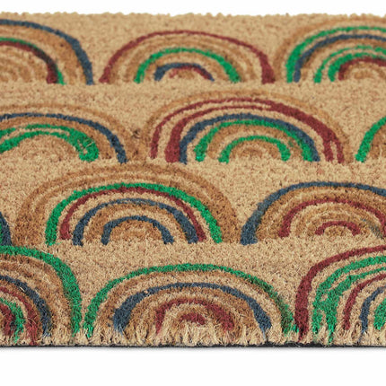 Door mat in coconut "Rainbow