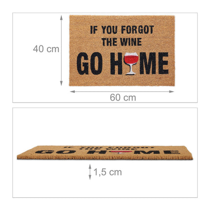 Door mat in coconut Vin