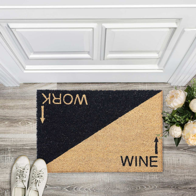 Door mat in coconut "Vin/ork