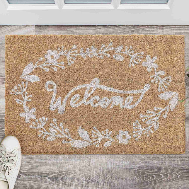 Door mat in coconut "Welcome".