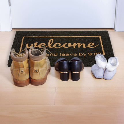 Door mat in coconut "Welcome and leave 9