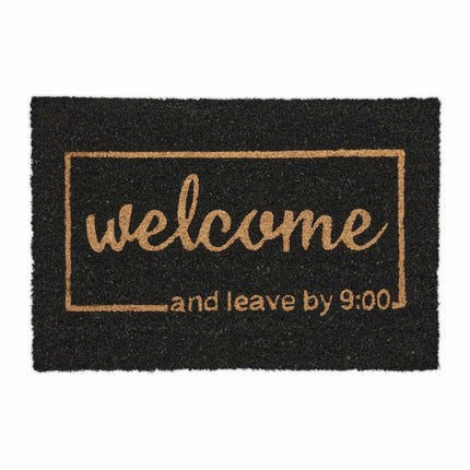 Door mat in coconut "Welcome and leave 9