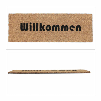 Door mat in coconut Welcome slim