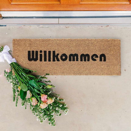 Door mat in coconut Welcome slim