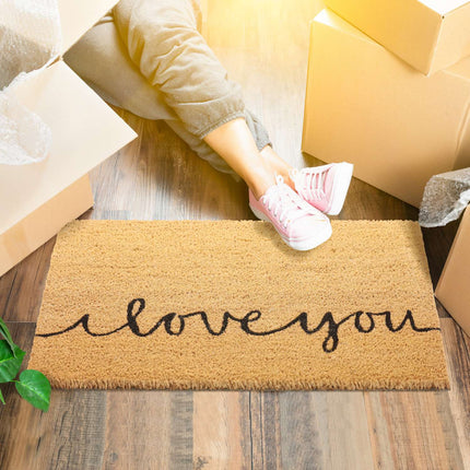 Doormat in coconut iloveyou