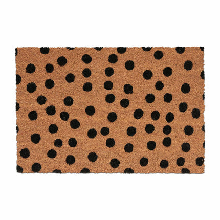 Door mat in coconut with dots