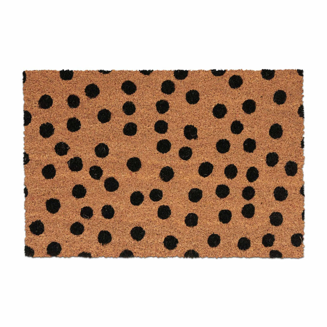 Door mat in coconut with dots