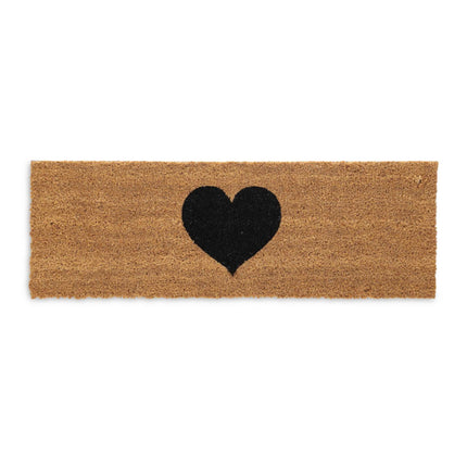 Door mat in coconut with heart