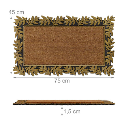 Door mat "leaf" rubber & coconut