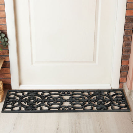 Doormat made of rubber ornament