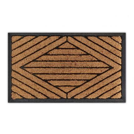 Door mat rubber & coconut striped