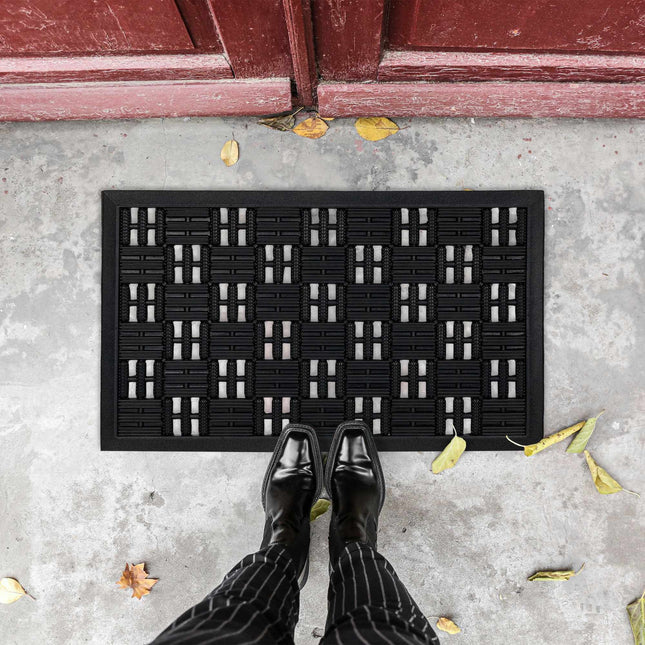 Door mat rubber grid