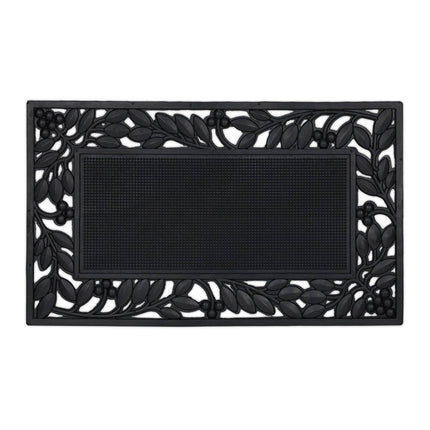 Door mat rubber leaf motif