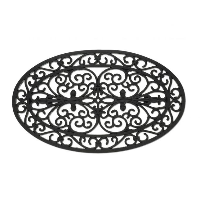 Door mat rubber ornament oval