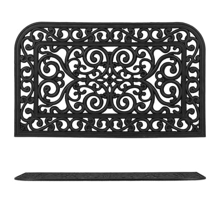 Door mat rubber with ornaments