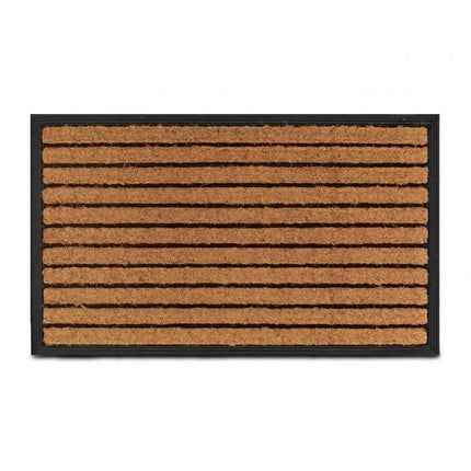 Door mat "striped" rubber & coconut