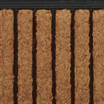 Door mat "striped" rubber & coconut